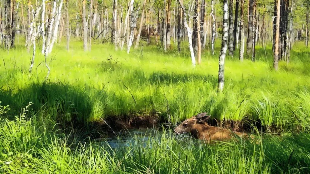 Лосёнок покорил фотоловушку. Заповедник в восторге!